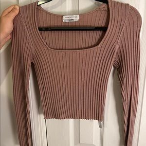Urban Outfitters pink sweater crop top